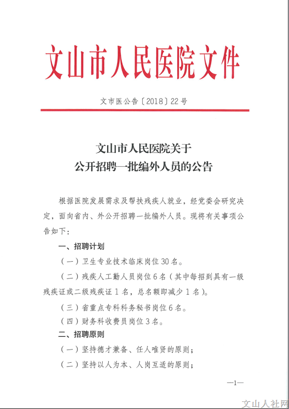 文山醫(yī)院最新招聘信息，誠邀英才，共建健康未來！